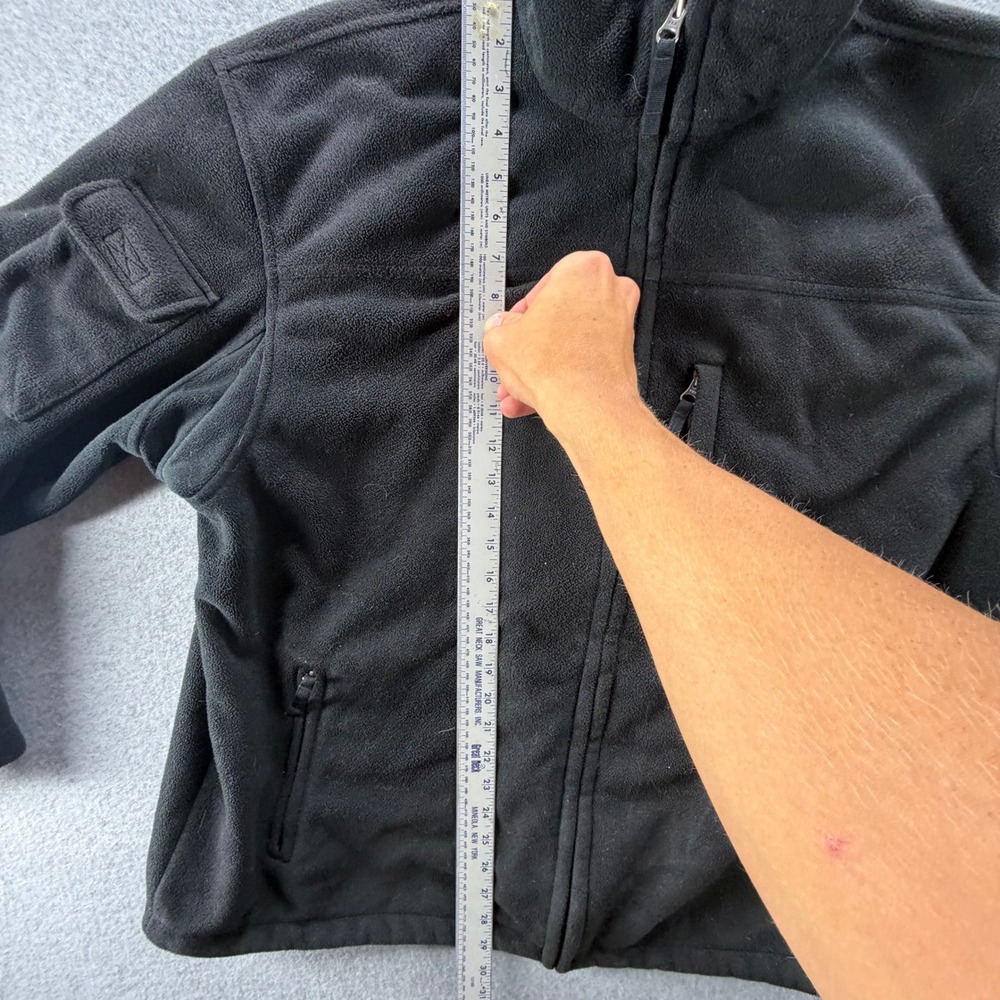 Duluth Trading Co Mens XL Black Full Zip Fleece Jacket Tactical Pocket Mock Neck - Picture 4 of 9